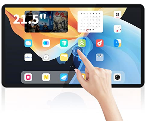 TouchWo 21.5 inch Android 14 Touchscreen Monitor Tablet, 16:9 FHD 1080P, WiFi & BT, Built-in Speakers, RK3576 8GB RAM & 128GB ROM, Smart Board for Classroom, Meeting & Game