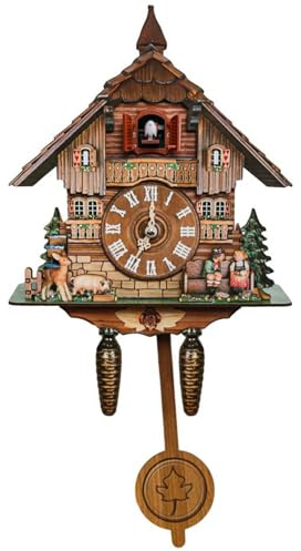 Comebachome Reloj de Cuco, Encantadores Relojes de Cuco para Pared con Péndulo Antiguo Reloj de Pared de Casa de Pájaros para Sala de Estar, Estudio y Habitación de Niños, Zuhause Gebrauch