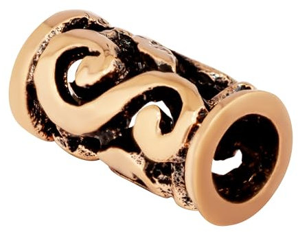 NKlaus Petit bijou de cheveux Perle de barbe Fenella ornement celtique Perle bouclée bronze 6406