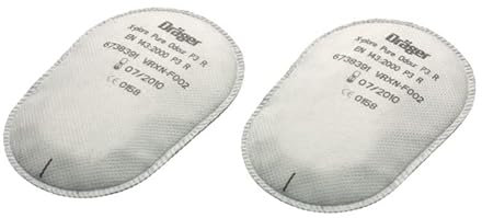 Dräger X-plore Bajonett Partikel-Filter Pure P3 Odour für Aerosole/Partikel und Gerüche | 10 Paar | Ersatzfilter für Voll- und Halbmasken X-plore 3300, 3500 und 5500