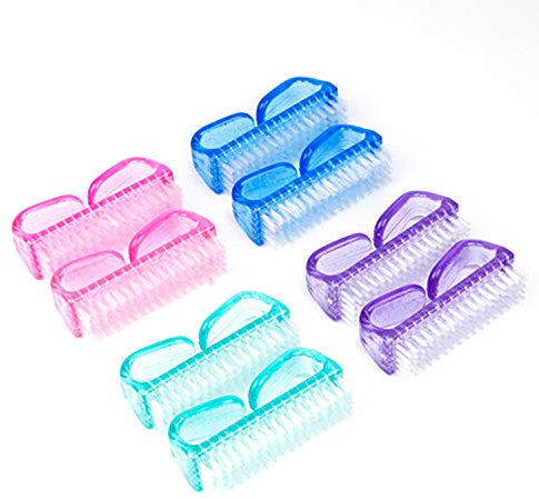 WBCBEC 8 Pieces Handle Nail Brush Nail Hand Scrubbing Cleaning Brush