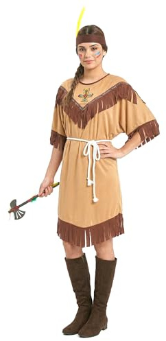DEGUISE TOI Costume indiana pelle rossa per donna - Marrone - XS