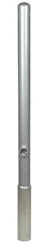 UvV UVAP6880 Absperrpfosten ø 60x2,5mm, verzinkt Silber beschichtet herausnehmbar mit Dreikantverschluss