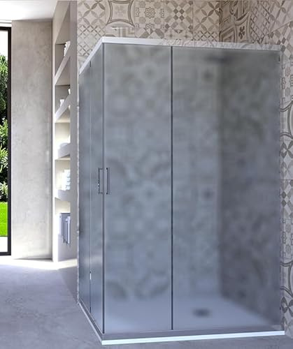 Hydra Box Doccia angolare Porta Scorrevole 65x95 cm Opaco