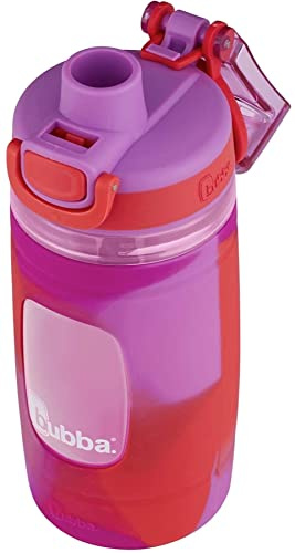 Bubba Flo Kids Water Bottle with Silicone Sleeve, 16oz., Watermelon and Wild Berry