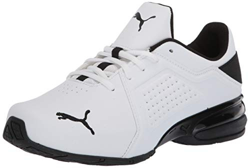 Puma Herren Viz Läufer Laufschuh, Schwarz Weiß, Numeric_45 EU Weit