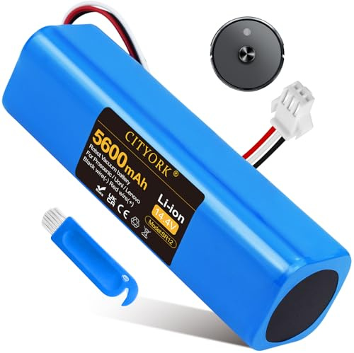 CITYORK 14.4V 5600 mAh Litio Batería de Repuesto para Proscenic M7 Pro M8 Pro/Roidmi Eve Plus/Lydsto R1/ Viomi S9/ Uoni V980 Plus, Batería para Neabot N2 N1 / Tesvor M1 Aspirador