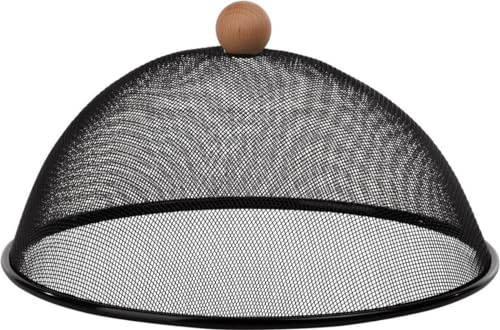 Esschert Cloche alimentaire en forme de dôme en acier inoxydable Noir