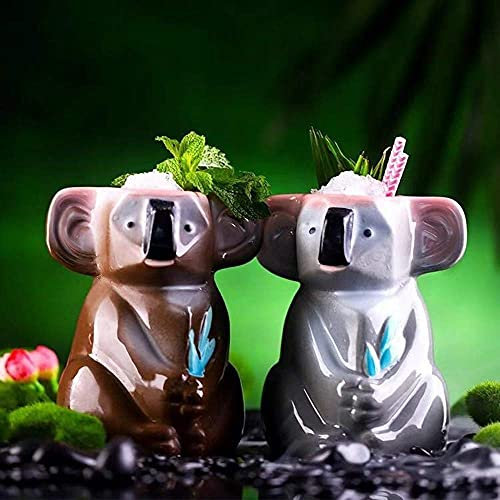 Tiki Mugs Cocktail pour Couple - Verres professionnels Tiki Bar pour cocktails et fêtes Luau - Excellente idée de cadeau pour la maison (Koala)