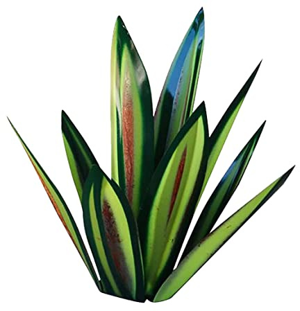 HoveeLuty Tequila Sculpture Rustique Metal Agave Plant Iron Art Agave Sculpture State Garden Yard Art Decoration 35 Cm Green