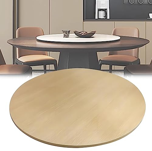 ESOYAWE Lazy Susan Serviertablett Ø 50-100 cm Mit Silent Drehbarem Base, Zum Einfachen Teilen Aller Speisen Holz Esstisch Plattenspieler, 360 °Drehbare Runder Tisch Drehteller Für Partys
