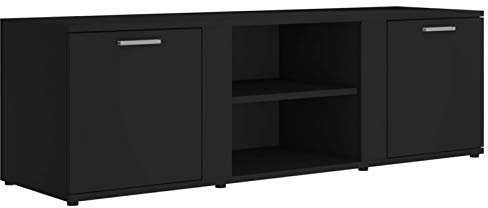 Homgoday TV-Schrank Schwarz 120x34x37 cm Holzwerkstoff Entertainment-Center und TV-Schrank Model801162