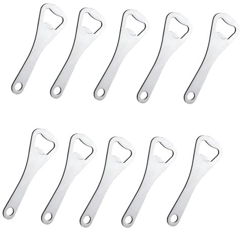 ZHjuju Ouvre Bouteilles de Bière, 10 Pièces en Acier Inoxydable, Ouvre Bouteille Plat, Ouvre Bière, Ouvre Bouteille de Bière pour la Maison, Cuisine, Bar