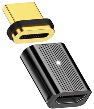 NFHK Magnetisk kontakt 8K Typ-A HDMI 2.1 hane till hona rak videoadapter för bärbar dator HDTV