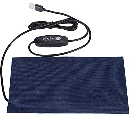 Hapivida Reptilien Heizkissen, USB elektrische Innen Terrarium Heizmatte Einstellbare Temperatur Teppich Hält Warme Matte für Reptilien, Schildkröten, Schlangen, Eidechsen(L)