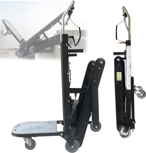 XENITE Elektrischer Treppensteiger, Raupen-Treppensteiggerät, faltbar, leicht (35 kg), 100 kg Tragkraft, bürstenloser 250-W-Motor, 24-V-Batterie (4–7 Stunden), Treppen hinauf/runter-1pc