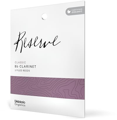 D'Addario Organic Reserve Classic Blätter für Bb-Klarinetten, Stärke 3,0, einzeln verpackt, 3er-Packung