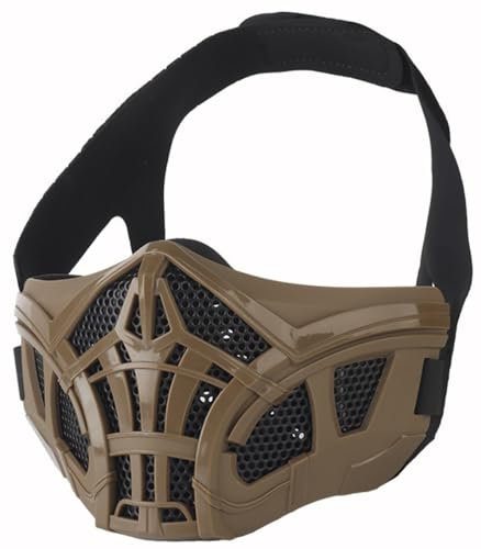 Fotrsta Masque Protection Paintball Airsoft, Tactique Scorpion Demi-Masque Équipement Tactique D'extérieur pour CS, Paintball, Jeu De Guerre, Halloween, Cosplay, Fête Costumée