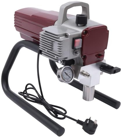 QUTBAG Spruzzatore Airless per Pittura Murale 1800W, Kit Pistola a Spruzzo Elettrica da 1,8 L/min con Tubo Flessibile, Kit Macchina per Spruzzatura Pittura Murale Professionale Regolabile