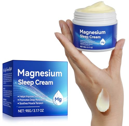 Crema Sonno Lenitiva Al Magnesio, Burro Idratante Calmante Per Muscoli E Corpo Della Pelle Del Magnesio, Sollievo Per Gambe Inquiete | Rilassante Articolare Muscolare Per Crampi E Dolore(90G)