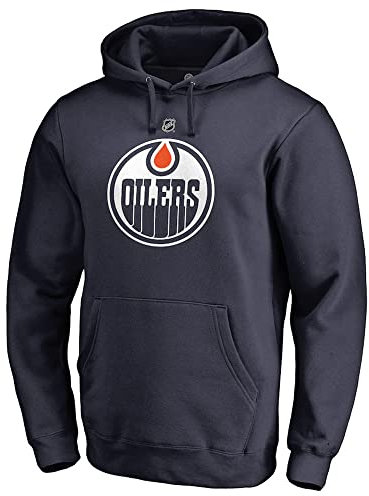 PiWine Männer Sweatshirt Langarm Pullover Hockey Kleidung NHL Oilers Blau Jersey Print Unisex Langarm Pullover Männer Eishockey Hoodies,XL
