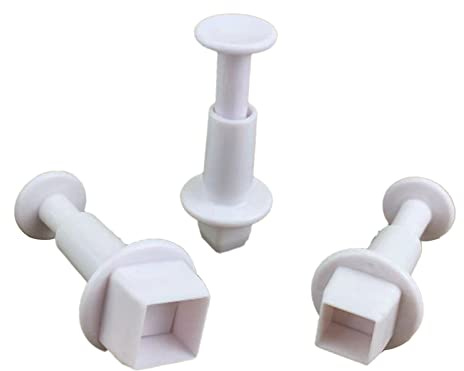 3pcs Square Shape Seal Fondant Cutter Biscuit Cookie Cake Mold Cake Decorating Tools Kitchen Accessories