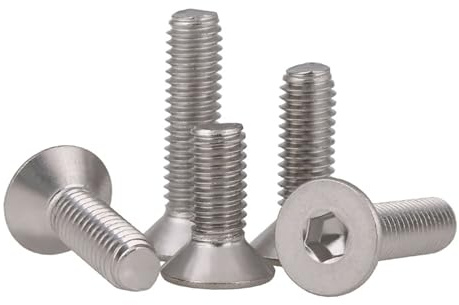 Haroar 15 Stück-50 Stück M2,5 * P0,45 x 3 mm-40 mm DIN7991 SUS304 Edelstahl-Innensechskant-Senkkopf-Kopfschrauben mit metrischem Gewinde(15Pcs M2.5x40)