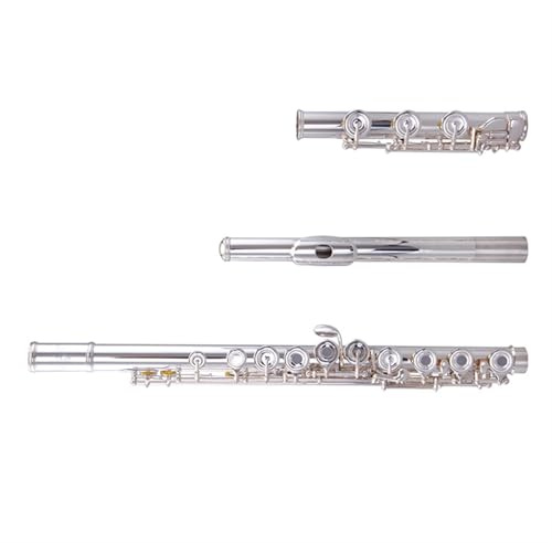 Querflöte Instrument Flöteninstrument Versilbert C-Tonart 17 Flöte Mit E-Tonart Für Anfänger Und Klassenprüfung