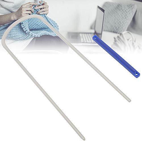 KIMISS Kreatives Handgefertigtes Edelstahl-Blumengabel-Strickwerkzeug, Schal-Webgabel-Strickgerät