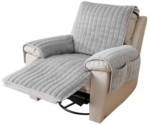 FALANZATH Sesselschoner, Sofa Armlehnenbezüge, Fernsehsessel Schutzbezug Anti-Rutsch, Sesselauflage Relaxsessel mit Armlehnen und Taschen, Sessel Überzug für Kindern und Haustieren