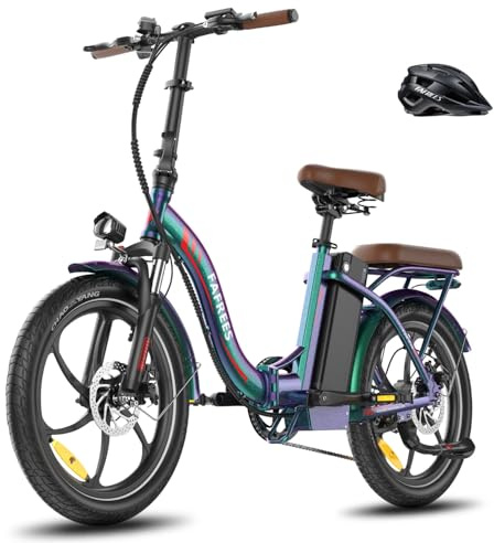 Fafrees E Bike Klappbar Elektrofahrrad 20 * 4.0 Zoll, F20 Max Ebike 22.5Ah Akku für Lange Reichweite bis 100-160KM, 7-Gang Klapprad e Bike Herren und Fatbike Damen Tragkraft 150kg (Buntes Grün)