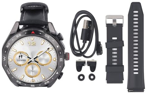 Smartwatch Earbuds Music Playback HD Screen for Fitness Sports 2 in 1 Call, Smartwatch Earbuds 2 in 1 Fitness Tracker Music Smartwatch 1.52 Inch HD Screen (Black)