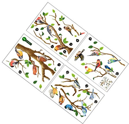 Hemobllo 1satz Kreativen Wandstickern Mit Zweigen Und Vögeln Für Schlafzimmer Und Wohnzimmer Selbstklebende Wanddekoration Aus Hochwertigem Einfach Zu Entfernen Und Rückstandslos