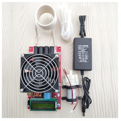 Herramienta de calentamiento por inducción Módulo de Calentador de inducción de alta frecuencia de 2000W, calentador de controlador Flyback, buena disipación de calor, bobina, bomba y adaptador de cor