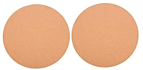 Alasum Tappetini in Sughero per Fioriere da Giardino 2 Pezzi, Sottovaso Rotondo Resistente 30 Cm, Multiuso per Interni Ed Esterni, Antiscivolo e per Protezione Superfici