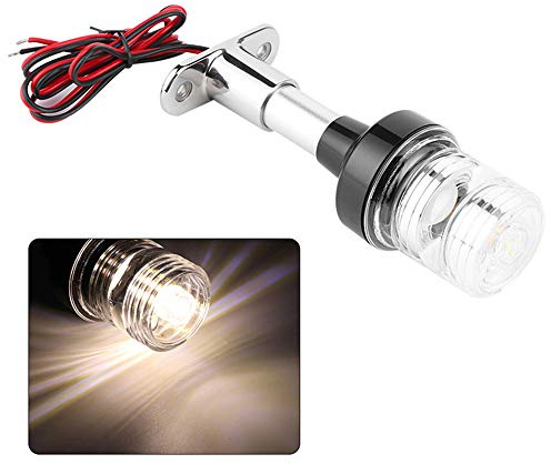 Lampe de support en acier inoxydable 316 avec 33 LED, éclairage à 360°, DC12 V – 24 V, IP66, visibilité > 2 milles nautiques pour navires et yachts