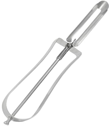 RyanDesign Professional Stainless Steel Peeler - Swivel Blade, Ergonomic Handle, Potato Eye Remover - Commercial Grade Vegetable Peeler for Potatoes, Carrots, Apples - Dishwasher Safe