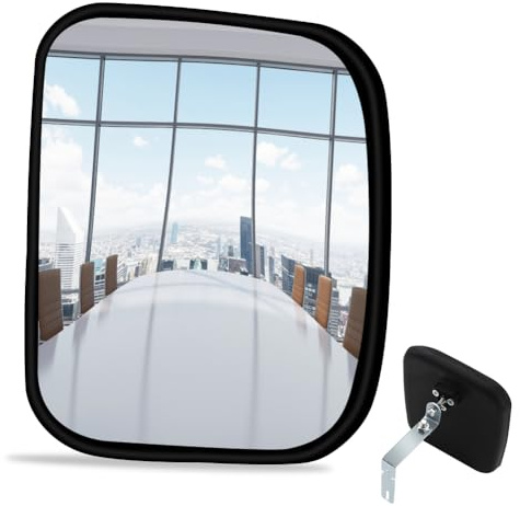 Konvexspiegel Verkehrsspiegel Panoramaspiegel Parabolspiegel Beobachtungsspiegel Verstellbarer Weitwinkel-Sicherheitsspiegel für Garage,Einfahrt,Parkassistent,Verkehr,Hof,Innen und Außen(16 * 19CM)