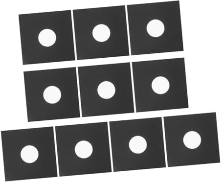 Gadpiparty 10pezzi Custodie Kraft Nere per Dischi in Vinile Resistenti e Antistatiche