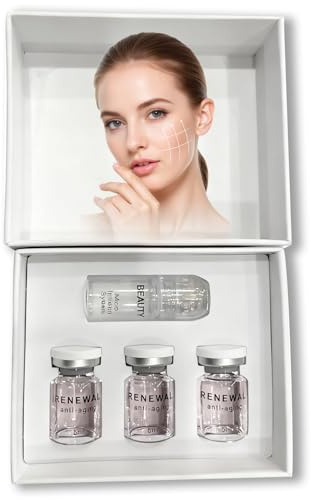 Micro Infusion System, Microneedling Serum, Hellrosa Anti-Aging Mikro-Infusionssystem, Glatte Falten-Gesichtsserum, Glow Skincare für Gesicht und Lippen, Hyaluronsäure & Kollagen Serum Ampullen