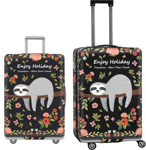 Elastisch Kofferhülle Kofferschutzhülle 26-28 Zoll, Reisekoffer Schutzhülle mit Reißverschluss, Waschbare Gepäckabdeckung aus Polyester, Reise Kofferschutzhülle, für Koffer (L)