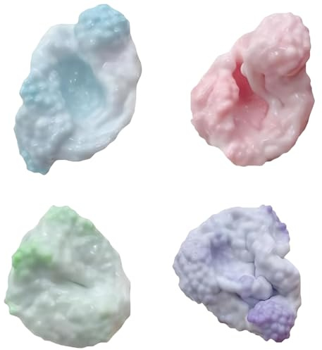 Vistnale Palla Antistress | Palline da Squish, Palla Antistress modellabile sottovuoto da 4 Pezzi, UVA Morbida e Flessibile, Giocattoli da spremere in Rilievo per Adulti, Bambini