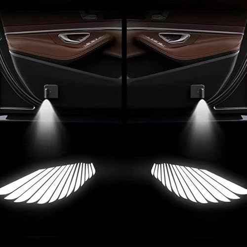 Luci di Benvenuto portiera Auto, per Suzuki S-Cross 2022 2023 2024 2025 proiettore LED Wireless,con Motivo ad Ala (2 Confezioni)