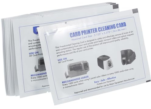 INOOMP Reinigungskarten Weiße Druckerreinigungskarten für Kartenlesegeräte 10 Stück aus PVC zur Entfernung von Staub und Schutz für Pos Terminals