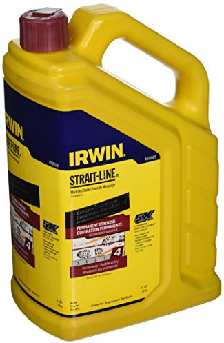 Irwin Tools IRWIN STRAIT-LINE Marking Chalk, Permanent Staining, Crimson Red, 4 lbs (4935525)
