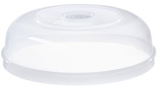 GastroMax Clear Microwave Cover for Food 25cm Wide w/Air Vent - BPA Free Plastic Food Safe Microwave Oven Plate Cover - Dishwasher Safe Microwave Food Cover Max 100 Degrees Celsius Heat Resistance