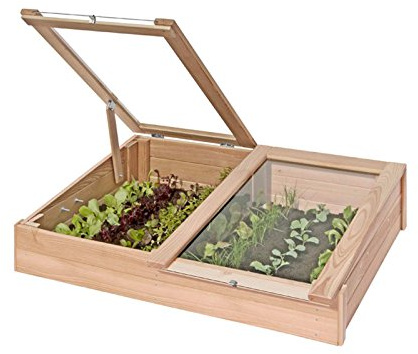 Semillero, cajonera para cultivo de madera de alerce, mini invernadero (119 x 80 x 30 cm de Gartenpirat®