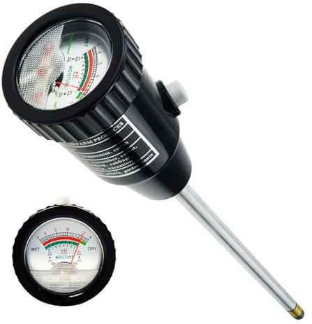 2-in-1 Digital Soil pH & Moisture Meter - 295mm Long Electrode, Test Kit for Indoor & Outdoor Plants, Garden, Lawn, Farm