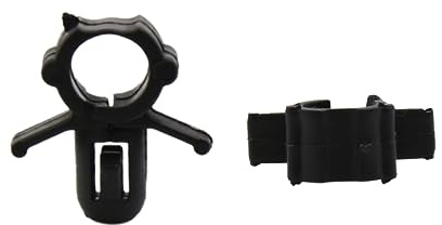 sourcing map 20Stk 6,5mm Loch schwarz Rohr Clips Kabelbaum Klemme Befestigung Nieten DE de