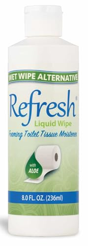 Refresh Liquid Wipe Toilet Paper Foam, Original Formula Refill, 8 Fl Oz